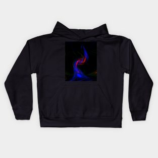 Digital collage and special processing. Source of energy. Sci-fi. Green, red and blue. Single S. Kids Hoodie